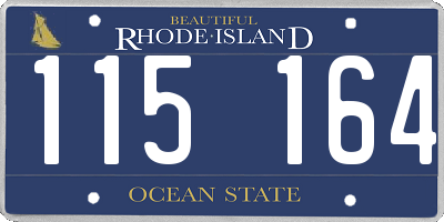RI license plate 115164