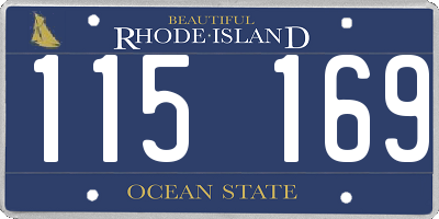 RI license plate 115169