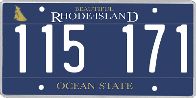 RI license plate 115171