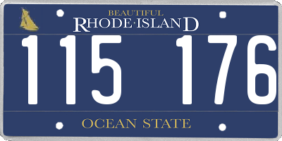 RI license plate 115176