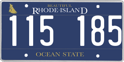 RI license plate 115185