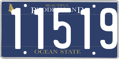 RI license plate 11519