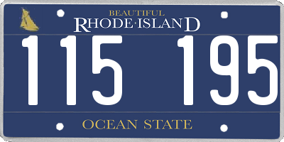 RI license plate 115195