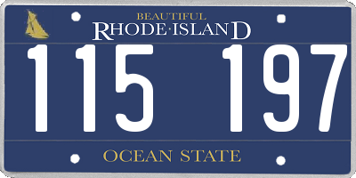 RI license plate 115197