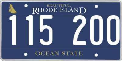 RI license plate 115200
