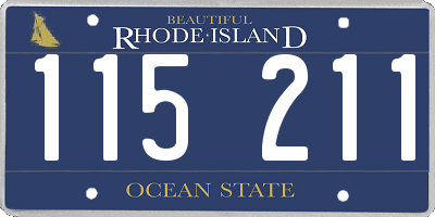 RI license plate 115211