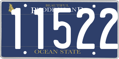 RI license plate 11522