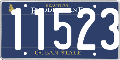 RI license plate 11523