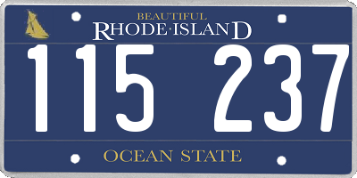RI license plate 115237