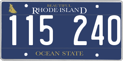 RI license plate 115240