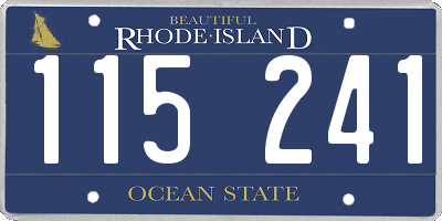 RI license plate 115241
