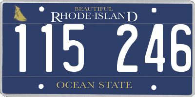 RI license plate 115246