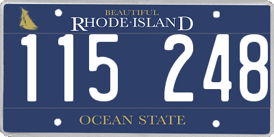 RI license plate 115248