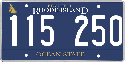 RI license plate 115250