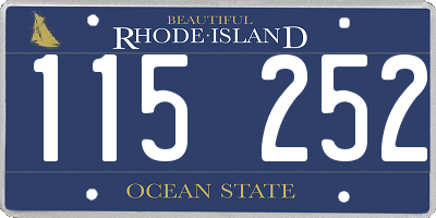 RI license plate 115252