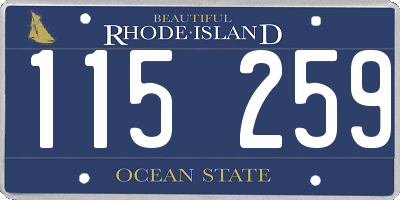 RI license plate 115259