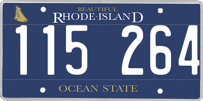 RI license plate 115264
