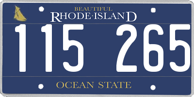 RI license plate 115265