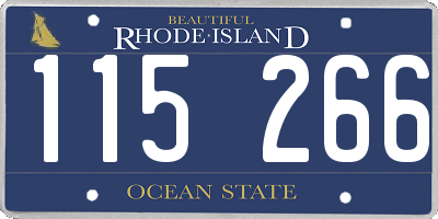 RI license plate 115266
