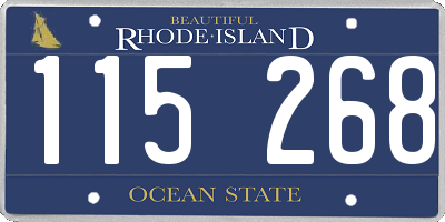 RI license plate 115268