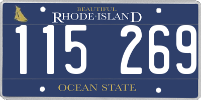 RI license plate 115269