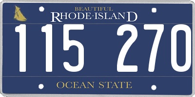 RI license plate 115270