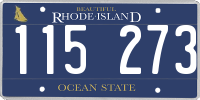 RI license plate 115273