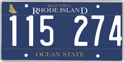 RI license plate 115274