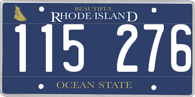 RI license plate 115276