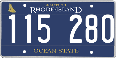 RI license plate 115280