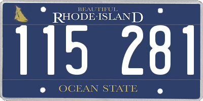 RI license plate 115281