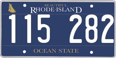 RI license plate 115282