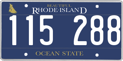 RI license plate 115288