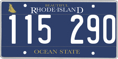 RI license plate 115290
