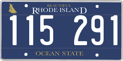 RI license plate 115291