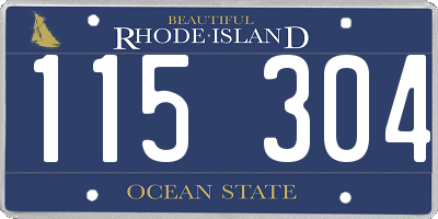 RI license plate 115304