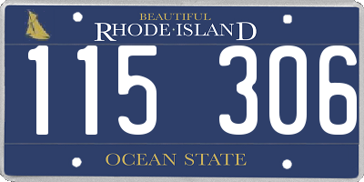 RI license plate 115306