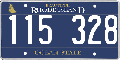 RI license plate 115328