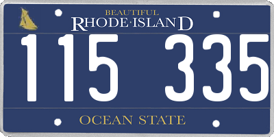 RI license plate 115335