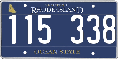 RI license plate 115338