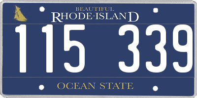 RI license plate 115339