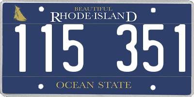 RI license plate 115351