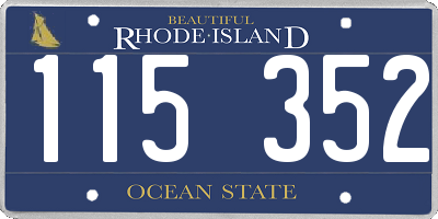 RI license plate 115352