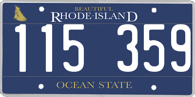 RI license plate 115359