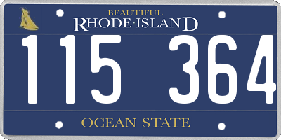 RI license plate 115364