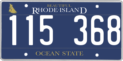 RI license plate 115368