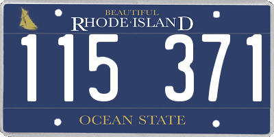 RI license plate 115371