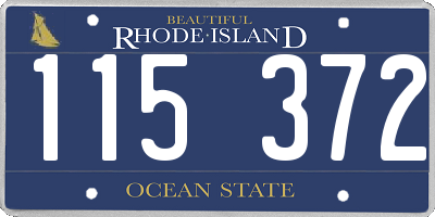 RI license plate 115372