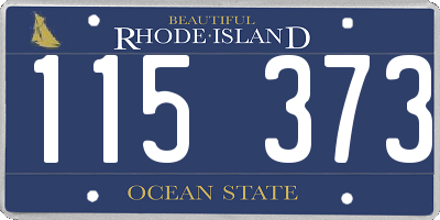 RI license plate 115373