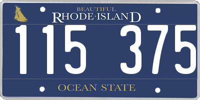 RI license plate 115375